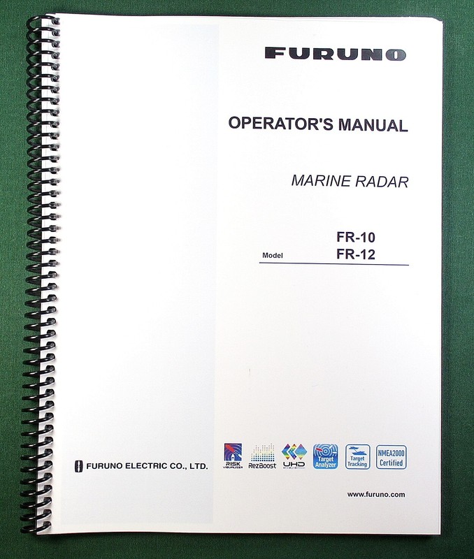 Furuno FR-10 FR-12 Operator’s Manual: Full Color 187 pages & Clear Covers!