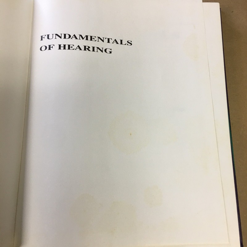Fundamentals of Hearing : An Introduction by William A. Yost (1994, Hardcover) gallery