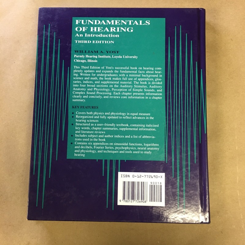 Fundamentals of Hearing : An Introduction by William A. Yost (1994, Hardcover) gallery