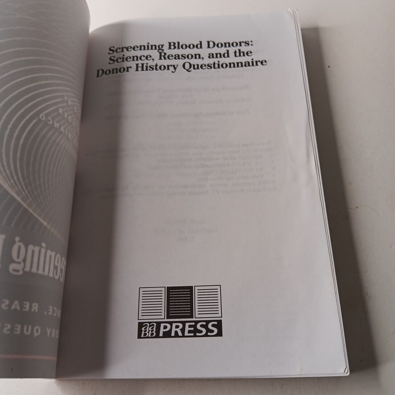 Screening Blood Donors: Science, Reason, and the Donor History Questionnaire TPB gallery