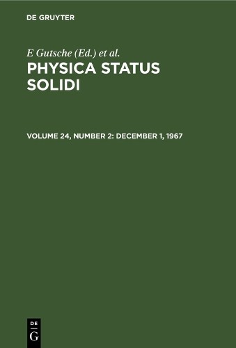 December 1, 1967 by E Gutsche, K. Mller, P. Grlich - 9783112500217