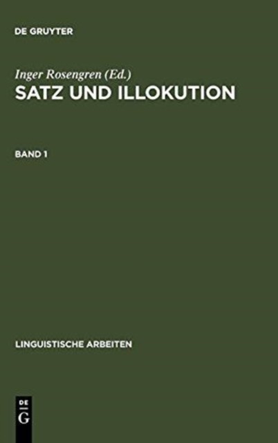 Rosengren - Satz und Illokution - New hardback or cased book - 44 - X555z