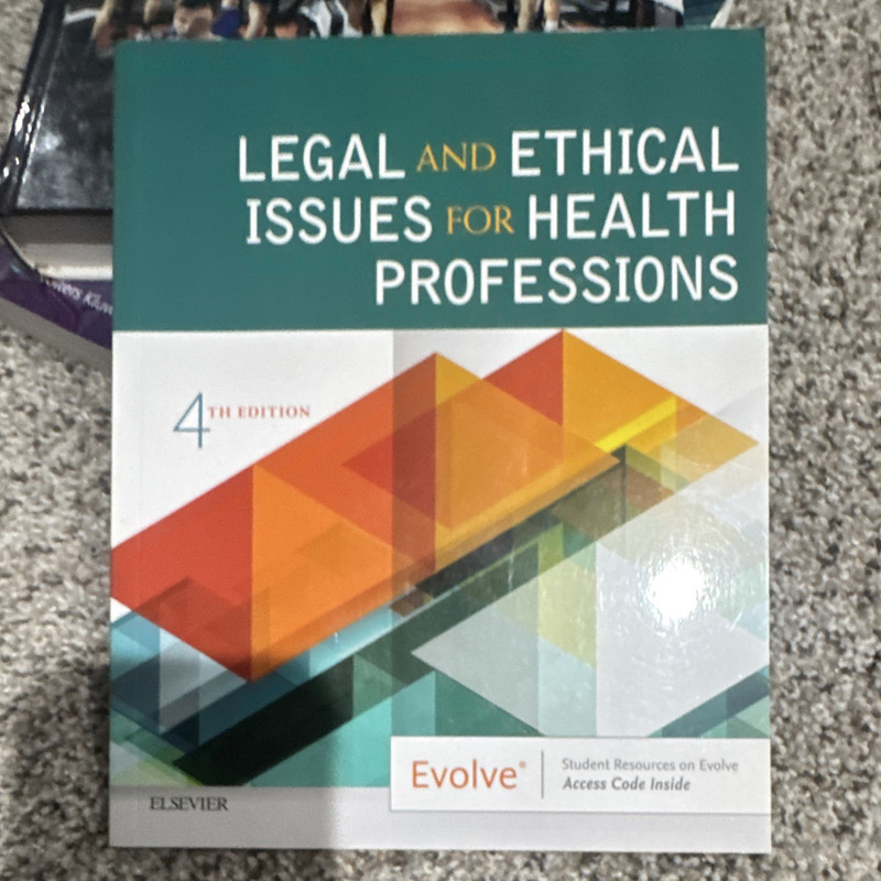 Legal and Ethical Issues for Health Professions 4th Ed PB Elsevier Evolve 2022