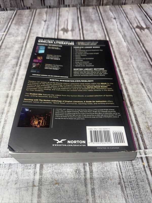 The Norton Anthology English Literature Shorter 11th Ed Vol 1 W.W. Norton ISBN … gallery