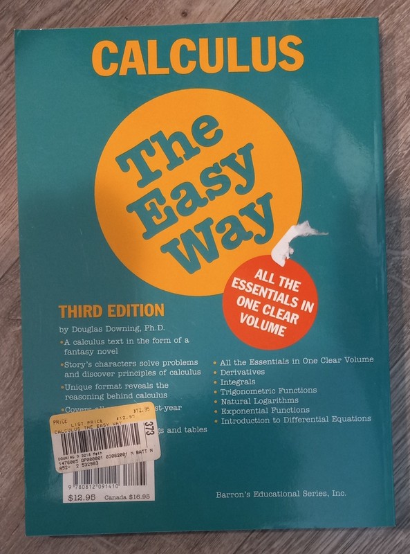 Calculus the Easy Way (Barron's Easy Series) by Douglas Downing Ph.D. gallery