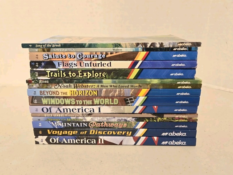 Abeka Reading Program for Grades 4, 5 & 6 (Lot of 15 Books – Titles In Listing)