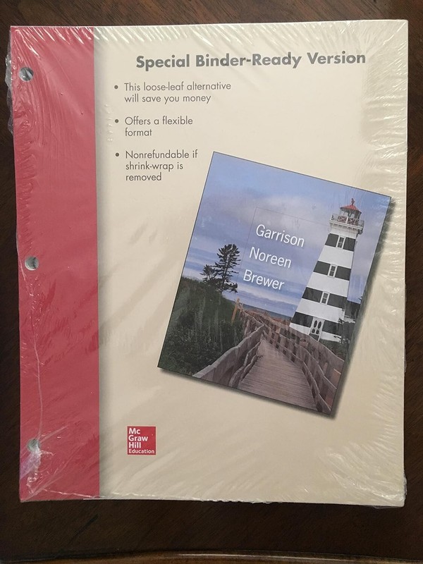 Managerial Accounting 15th Edition – Brand New 3-Ring Binder Formatted Textbook