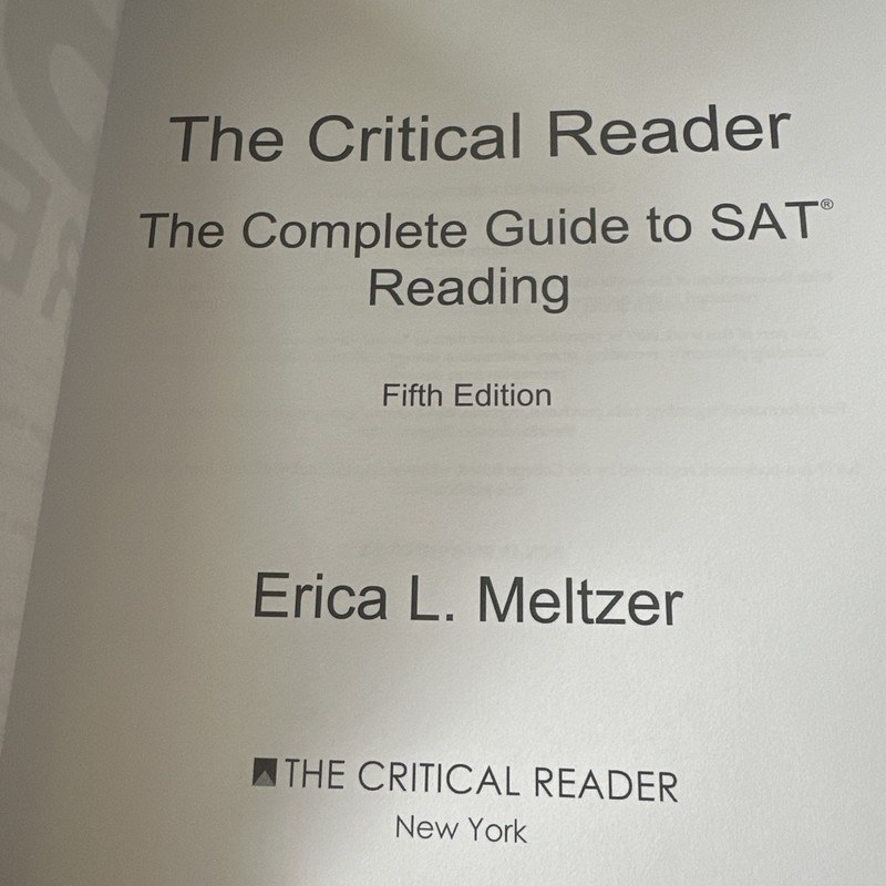 The Critical Reader, Fifth Edition: The Complete Guide to SAT Reading gallery