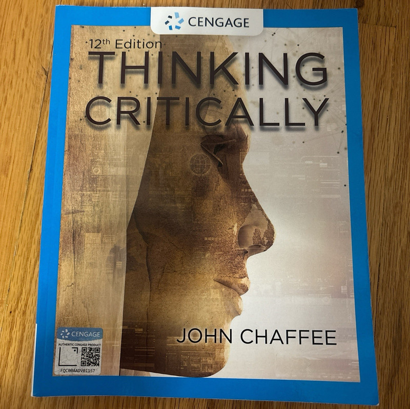 Cengage Thinking Critically 12th Ed PB John Chaffee 2018 624 Pages