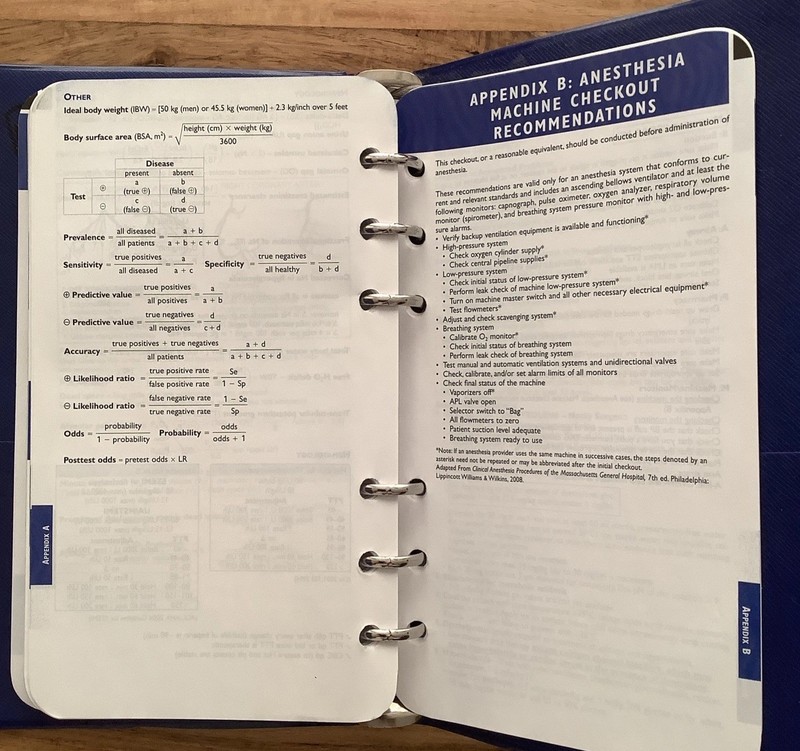 Pocket Anesthesia Notebook Medical Reference Ehrenfeld Eisenkraft 6 Ring Binder gallery