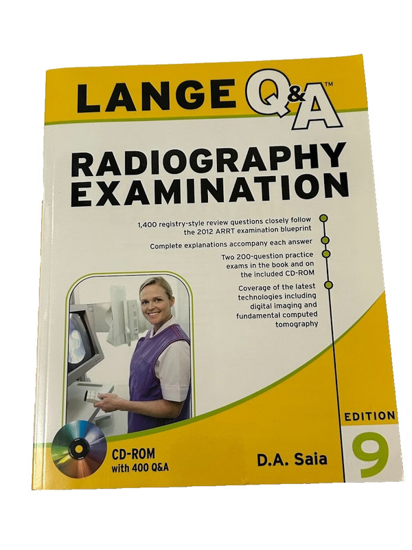 Lange Q&A Radiography Examination 9th Edition Saia, D.A. Textbook Paperback