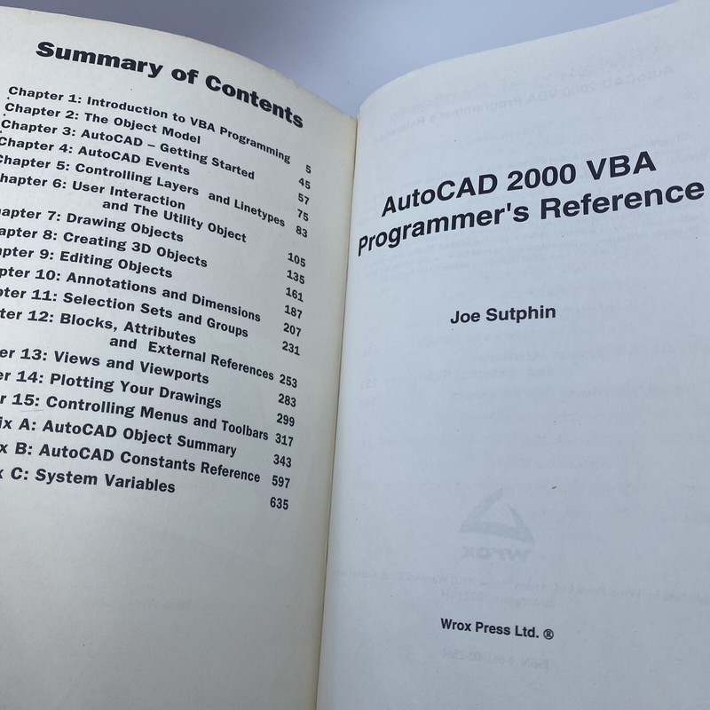 Programmer's Reference Ser.: AutoCAD 2000 VBA by Joe Sutphin (1999, Trade... gallery