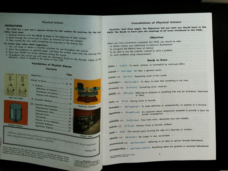 ACE PACE Physical Science Grade 10 PACEs 1109-1120 + All Score Keys NEW gallery