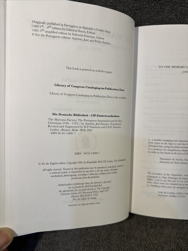 The Marrano Factory: The Portuguese Inquisition and Its New Christians 1536-1765 gallery