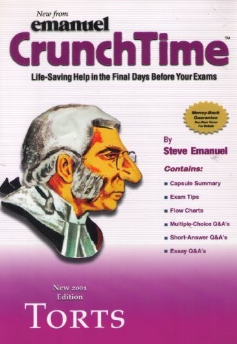 TORTS (CRUNCHTIME SERIES) By Steven L. Emanuel & Carmines *Excellent Condition*