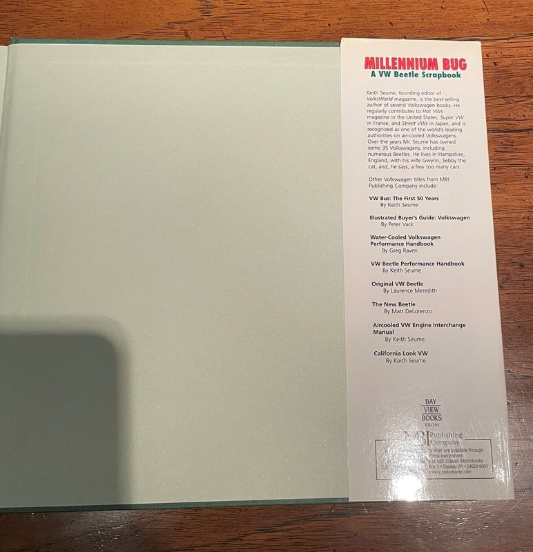 Hardcover Book - Millennium Bug A VW Beetle Scrapbook by Keith Seume, Bay View gallery