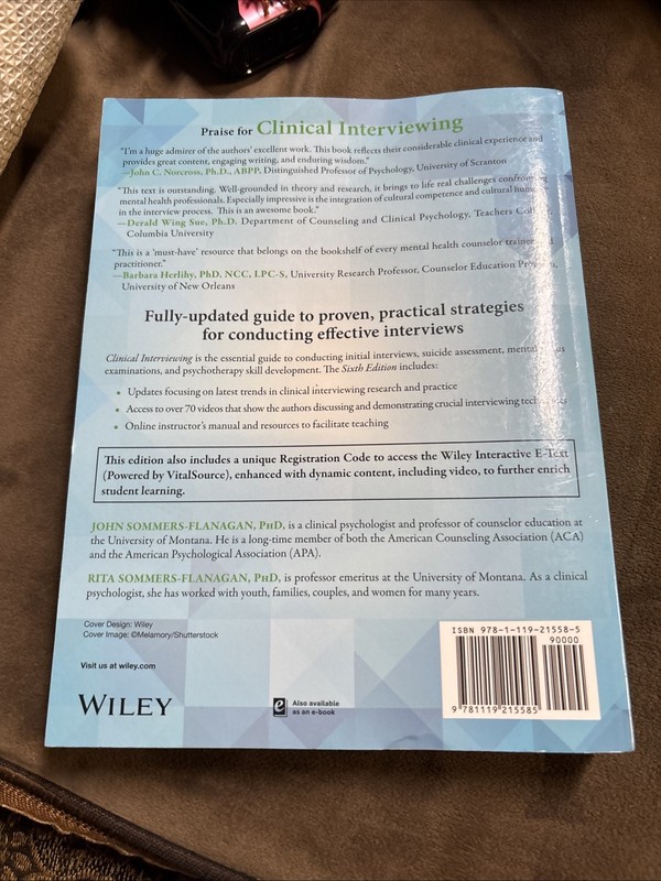 Clinical Interviewing by Rita Sommers-Flanagan and John Sommers-Flanagan (2016, gallery