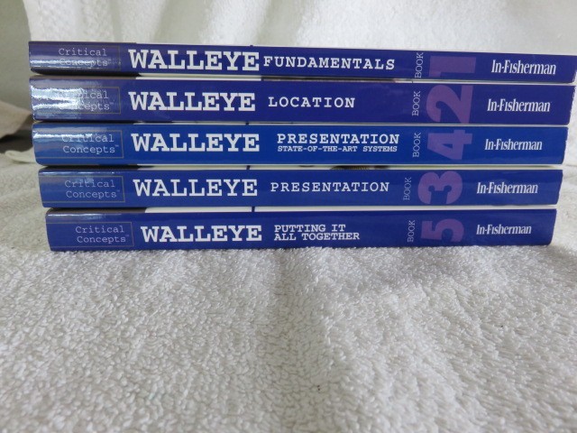 WALLEYE Critical Concepts COMPLETE SET In Fisherman 1 2 3 4 5 FISHING Book Lot