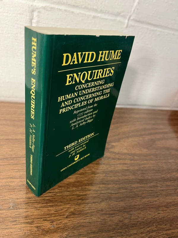 DAVID HUME Enquiries Concerning Understanding, Morals,pa etc. OXFORD PHILOSOPHY