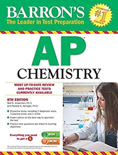 Barron’s AP Chemistry Paperback Neil D., Kerrigan, Pamela Jespers