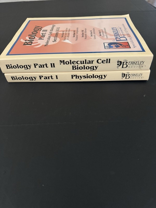 Set of 2~The BERKELEY Review MCAT BIOLOGY~Part I & II (1 & 2) 2011 Sections 1-10 gallery