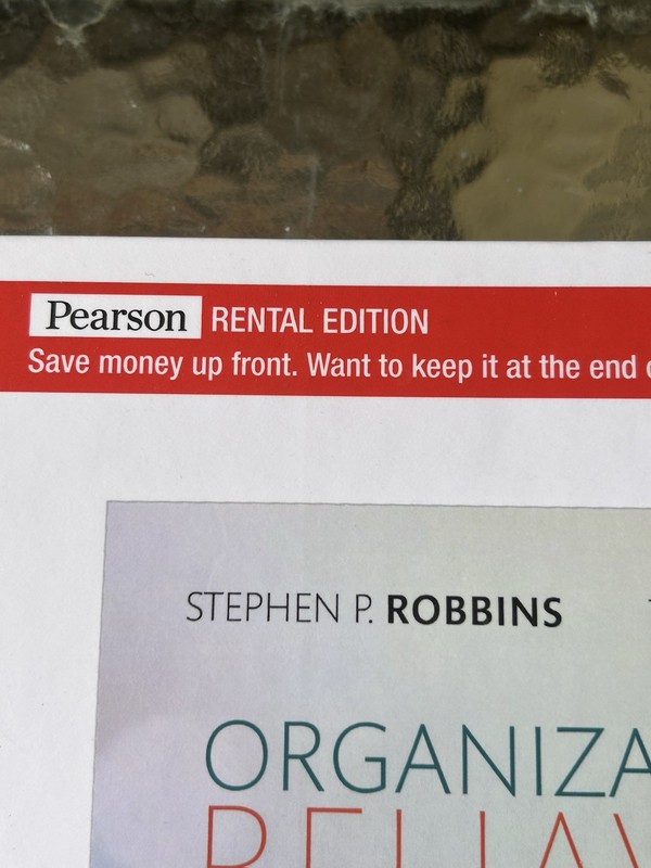 Excellent! Pearson ORGANIZATIONAL BEHAVIOR 19e *Rental Ediiton* HARDBACK gallery