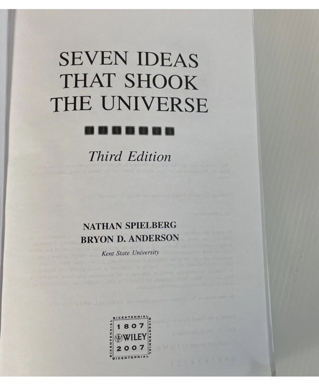 Seven Ideas that Shook the Universe - Paperback By Spielberg, Nathan - GOOD gallery
