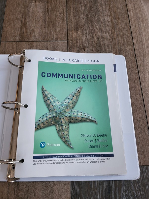 Communication: Principles for a Lifetime 7th Edition Pearson Looseleaf Paper