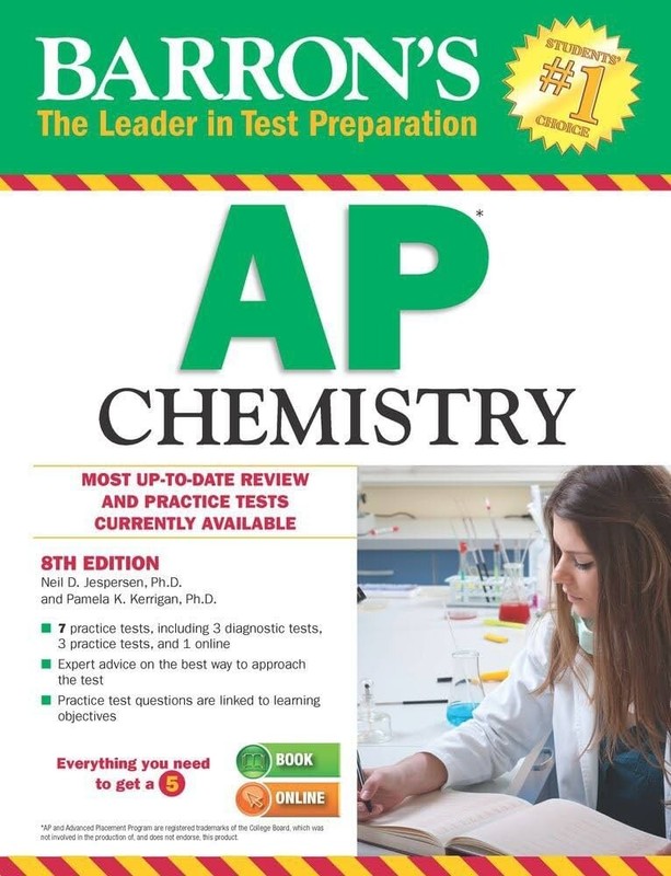 Barron’s AP Chemistry Test Prep Book, 8TH Edition