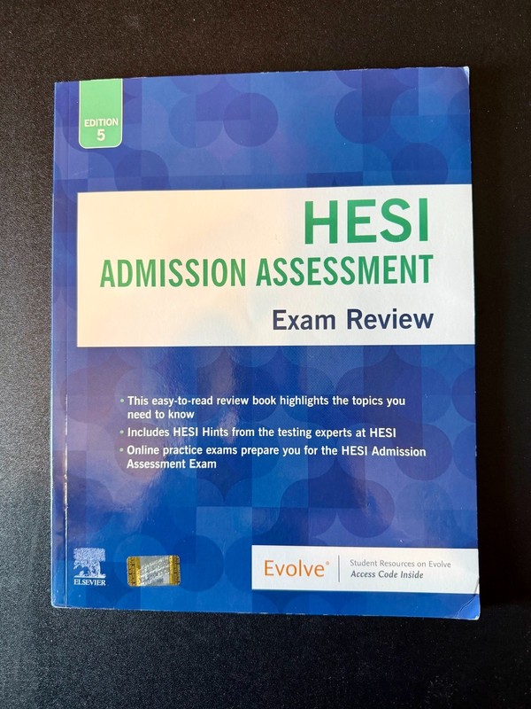 HESI Admission Assessment Exam Review Edition 5 Evolve *Access Code Intact*
