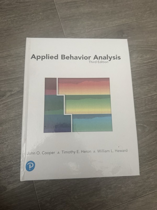 Applied Behavior Analysis by Cooper, Heron and Heward 2019 edition hardcover