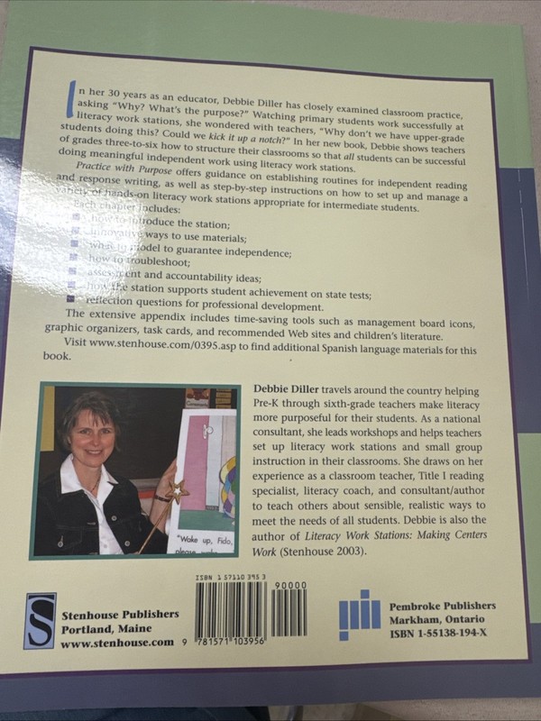 Practice with Purpose : Literacy Work Stations for Grades 3-6 by Debbie... gallery