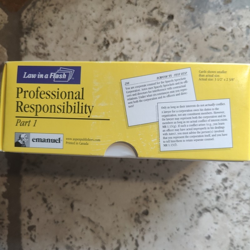 Law in a Flash Professional Responsibility Part 1 Steven & Lazar Emanuel gallery