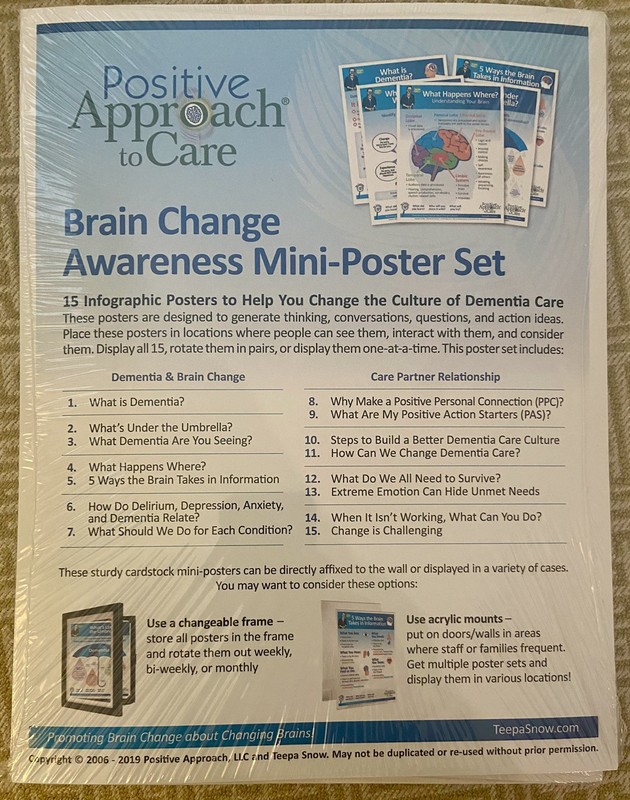 Teepa Snow Brain Change Awareness Mini-Poster Set