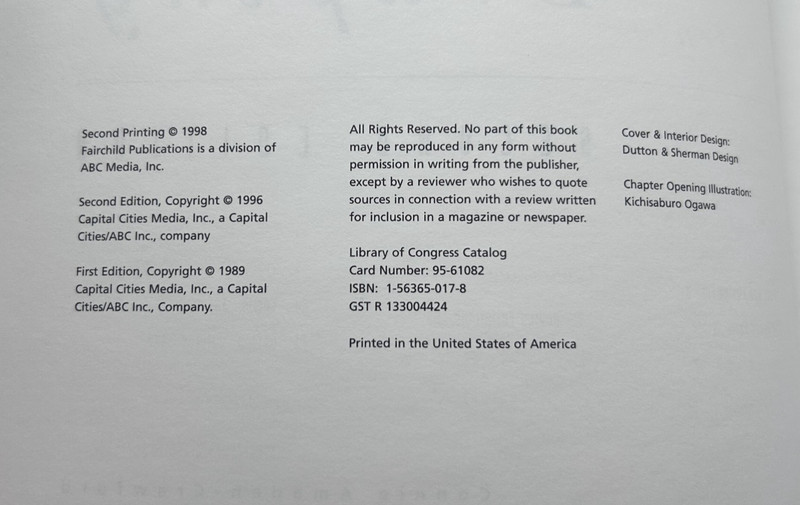 The Art of Fashion Draping, Connie Amaden Crawford 1998 Fairchild, FIDM gallery