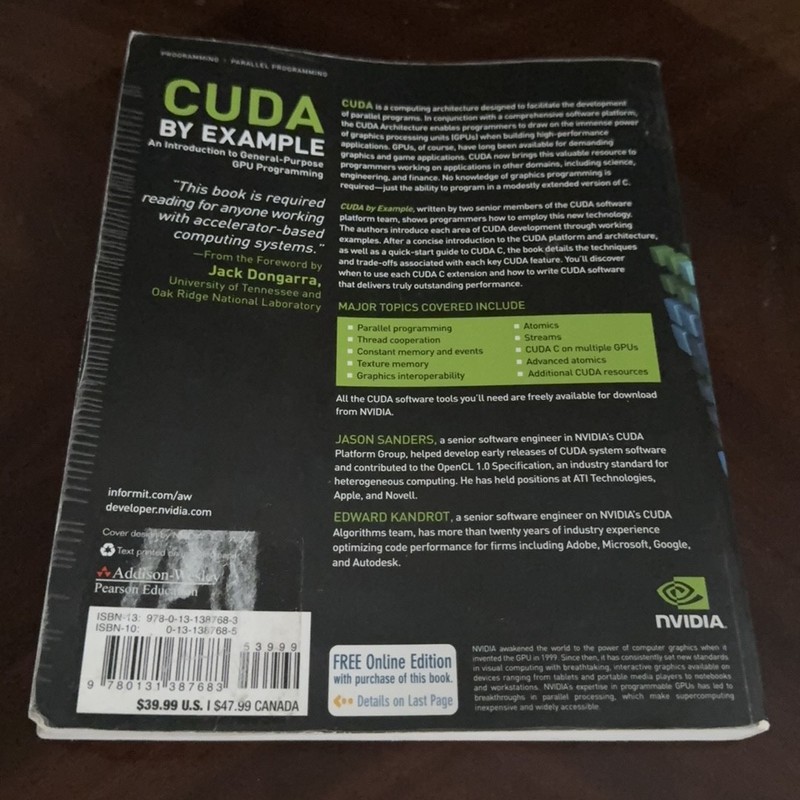 CUDA by Example: Intro to GPU Programming by Sanders & Kandrot gallery