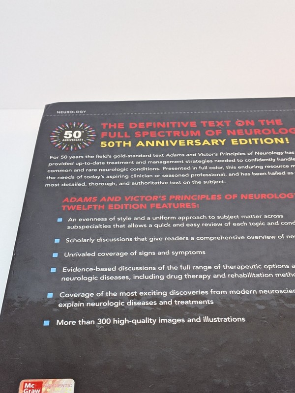 Adams and Victor's Principles of Neurology HC 12th Ed 50th Anniv Ropper EUC READ gallery