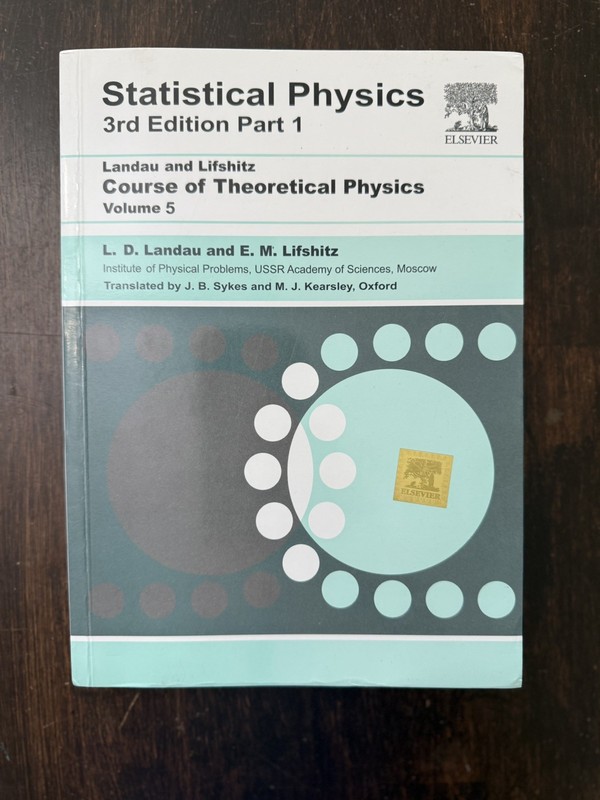 Statistical Physics : Volume 5 Paperback L. D., Lifshitz, E. M. L like NEW