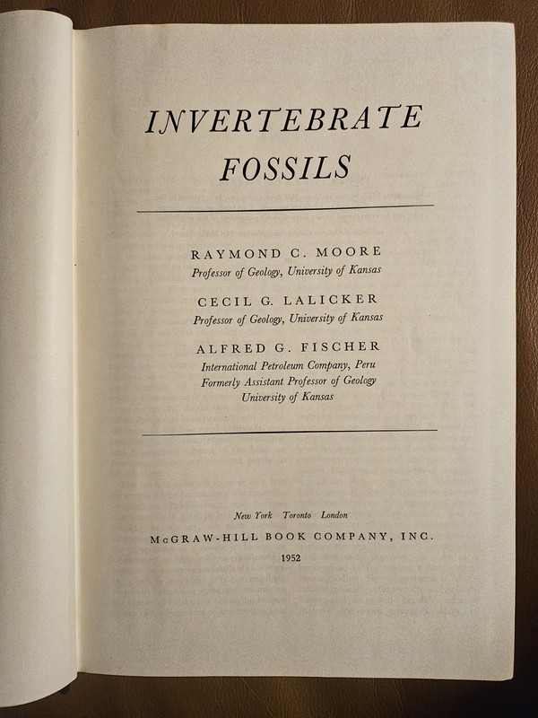 INVERTEBRATE FOSSILS By Raymond C. Moore & Cecil G. Lalicker - Hardcover gallery