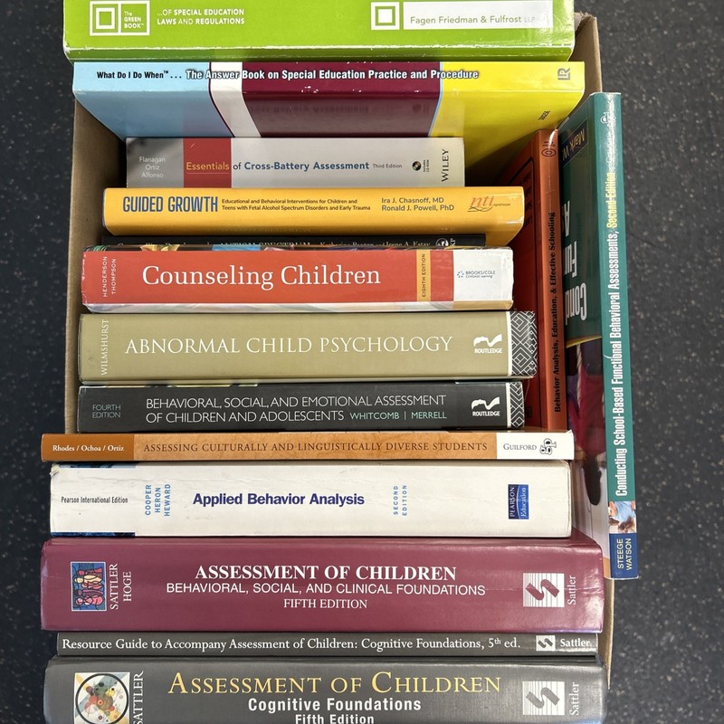 Graduate Psychology, ABA, Counseling, & Special Education Textbook Bundle
