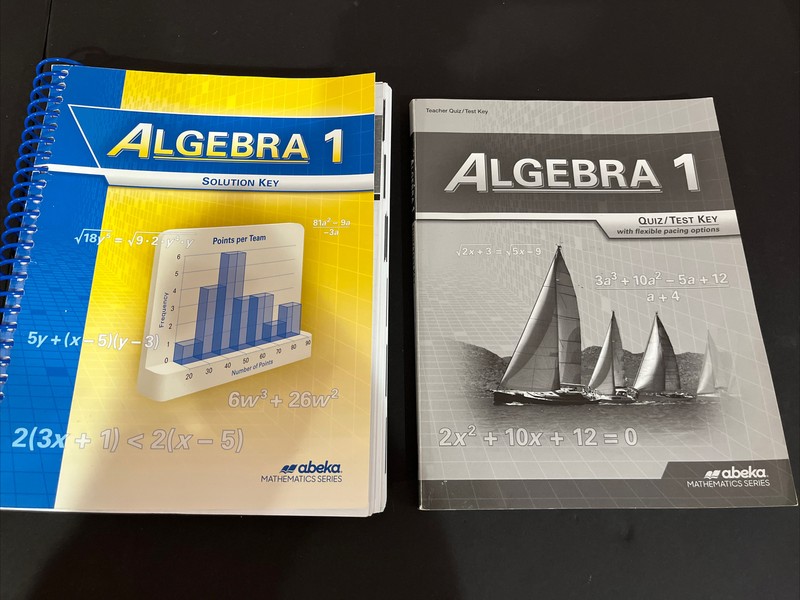Abeka Algebra 1 Solution Key, Quiz’s/Test Key. 7-01