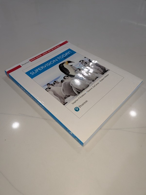 Supervision Today! 9th Ed - Robbins - 2019 Pearson - PB Rental Edition (Read)