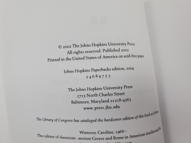 The Culture of Classicism: Ancient Greece and Rome in American Intellectual Life gallery