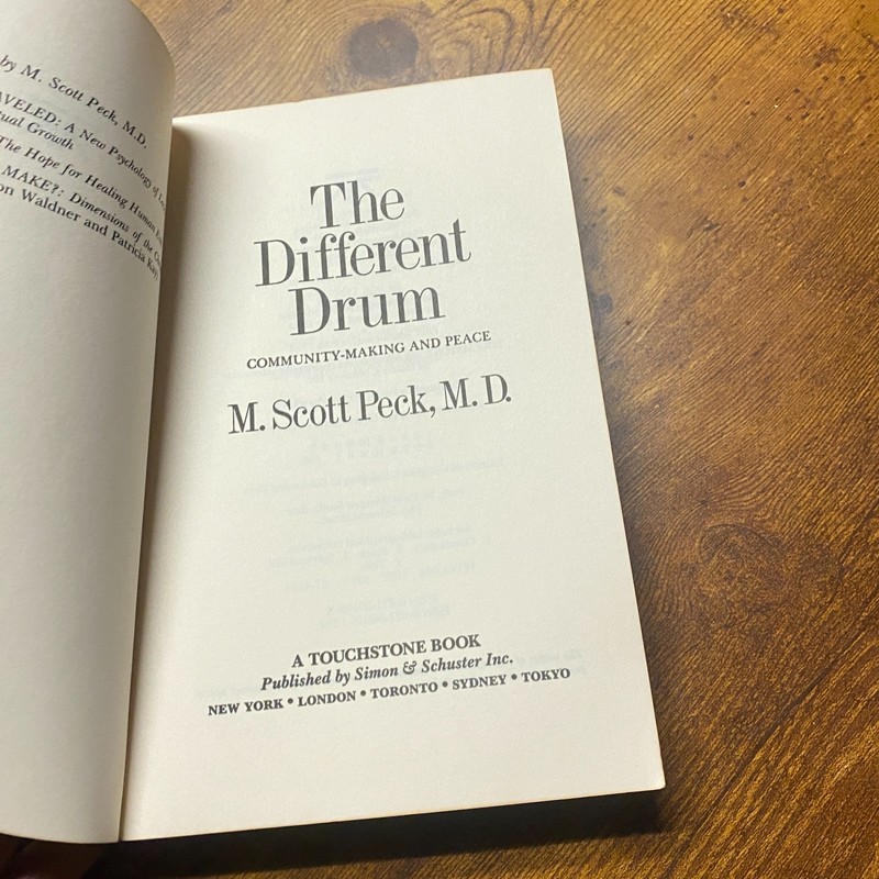 Different Drum : Community Making and Peace by M. Scott Peck 1988 gallery