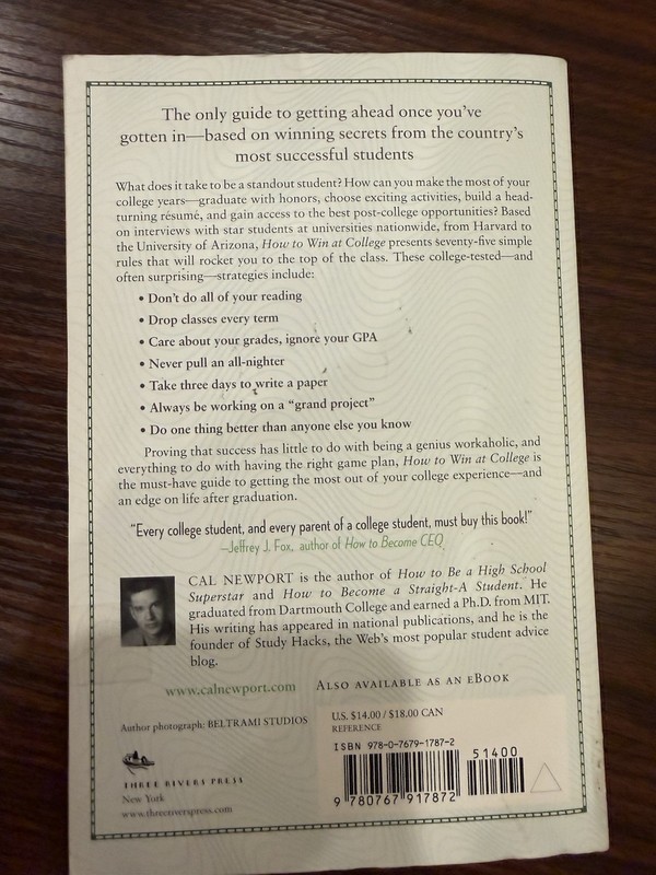 How to Win at College: Surprising Secrets for Success from… – Cal Newport (2005) gallery