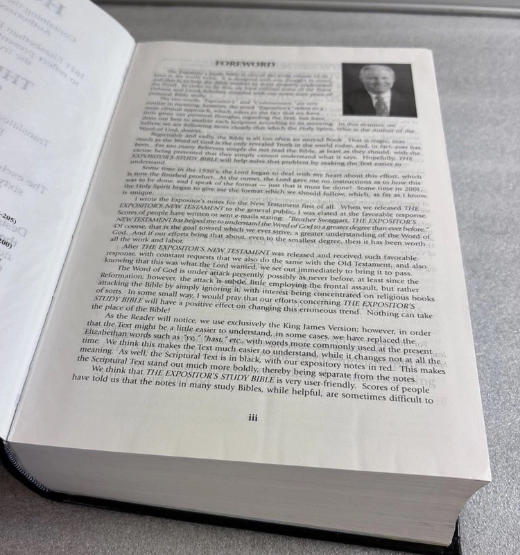 The Expositor's Study Bible Crossfire Ed Jimmy Swaggart HardCover Red Letter gallery