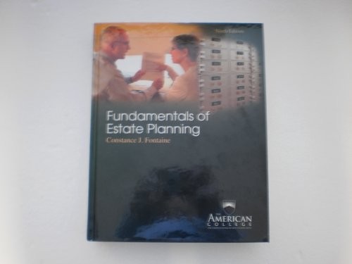 Fundamentals of Estate Planning Edi…, Constance J. Fo