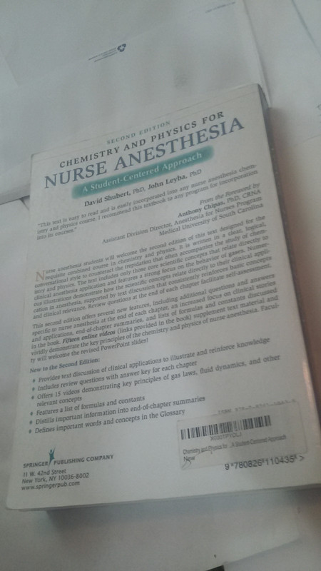 Chemistry and Physics for Nurse Anesthesia A Student-Centered Approach book 2nd gallery