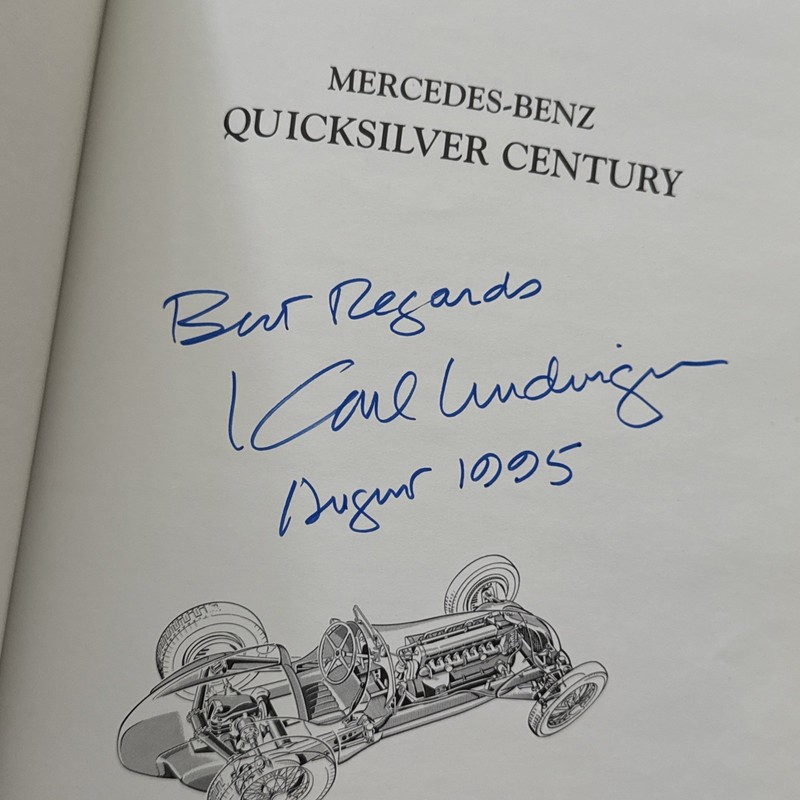 SIGNED Mercedes Benz Quicksilver Century by Karl Ludvigsen pub 1995 1st Edition gallery