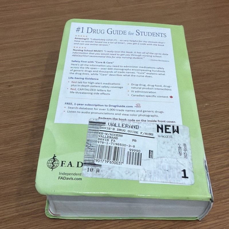 Davis’s Drug Guide for Nurses 19th Ed. Paperback - Unused Access Code Included gallery